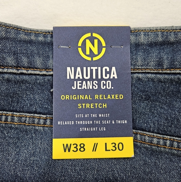 Nautica Jeans Co. Original Relaxed Stretch  Denim Jean in Dark Blue Size 38X30 - Picture 6 of 11
